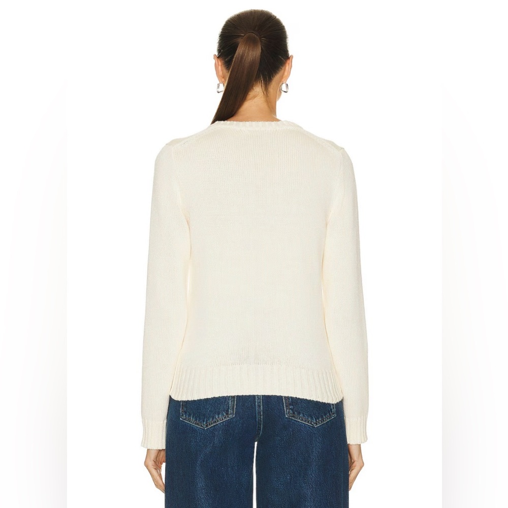 Ralph Lauren American Flag Sweater Knit USA Size Medium Cream White - Picture 10 of 15